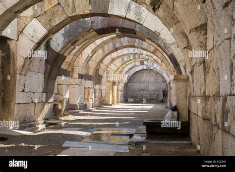 Agora Of Smyrna Ruins From 4th Century Bc Izmir Turkey 2014 Stock Photo