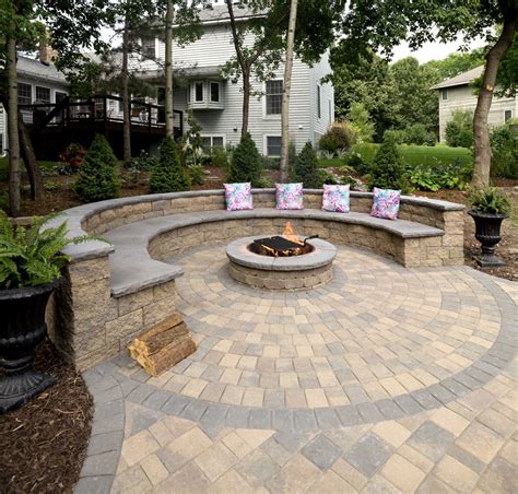 Round Paver Patio With Fire Pit Kit Amarelogiallo