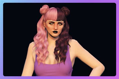 Long Double Color Curly Hair With Buns For Mp Female 10 Gta 5 Mod