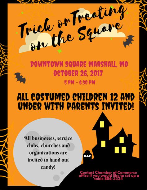 Trick Or Treating On The Square In Marshall Mo Yearly Event For Local