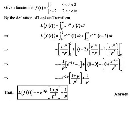 find the laplace transform of f t mathematics 3 question answer collection
