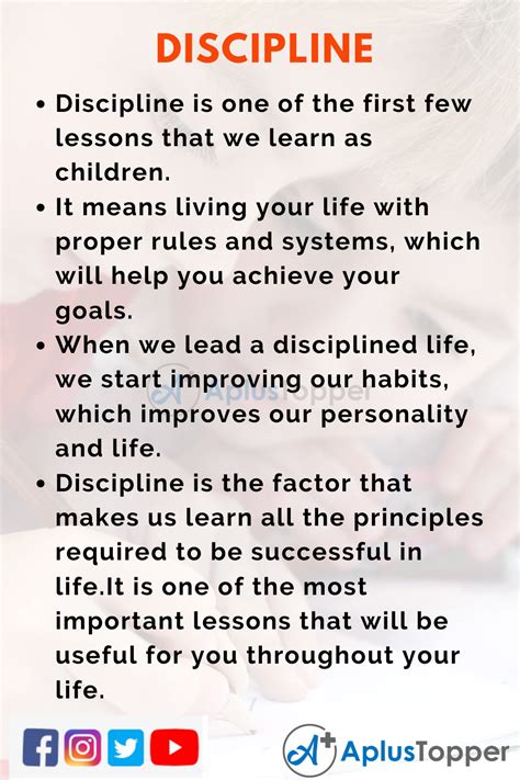 Importance Of Academic Discipline Importance Of Discipline In School