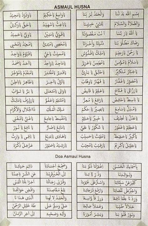 Ada 99 nama keagungan allah subhanahu wa ta'ala yang disebut asmaulhusna. Teks Arab Dan Teks Latin Asmaul Husna Beserta Do'anya ...