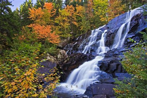Autumn Fall Colors Chutes Aux Rats Waterfall | Photo, Information