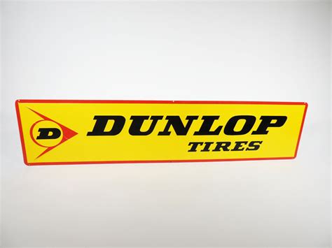 Vintage Dunlop Tires Embossed Tin Sign