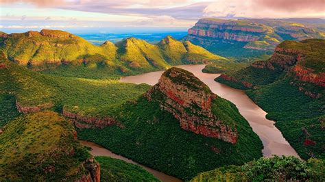 Nature Landscape Mountain Trees Clouds Birds Eye View Forest South