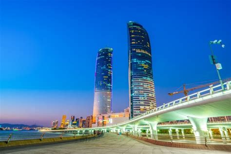 Premium Photo Xiamen Coastline Building Cityscape Night View
