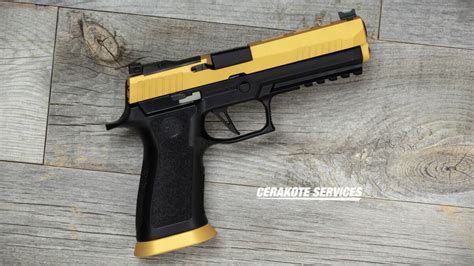 Sig P320 X5 Legion Elite Blackout Pistol Gold Slide Magwell