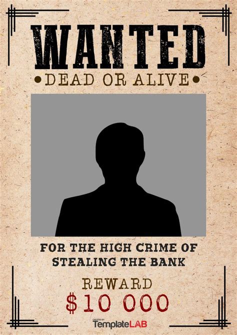 Download Wanted Dead Or Alive Template 4 Word Templatelab Exclusive