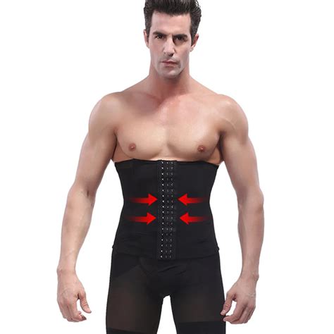 Waist Trainer Tummy Shaper Men Plus Size Cincher Corset Adjustable