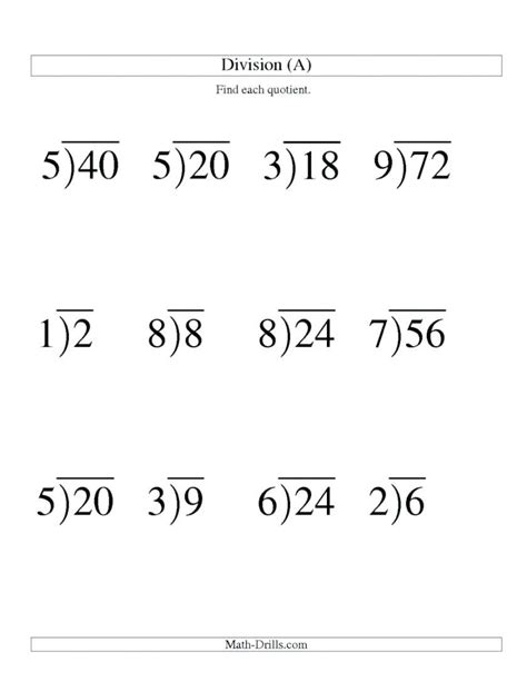 5th Grade Long Division Problems