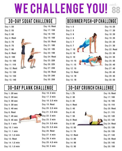 78 Best Images About Monthly Fitness Challenges On Pinterest 30 Day