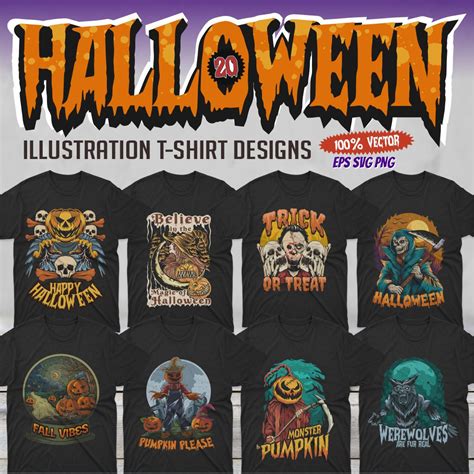 04 Halloween T Shirt Design Bundle Masterbundles