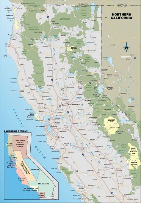Map Of N California Topographic Map Of Usa With States