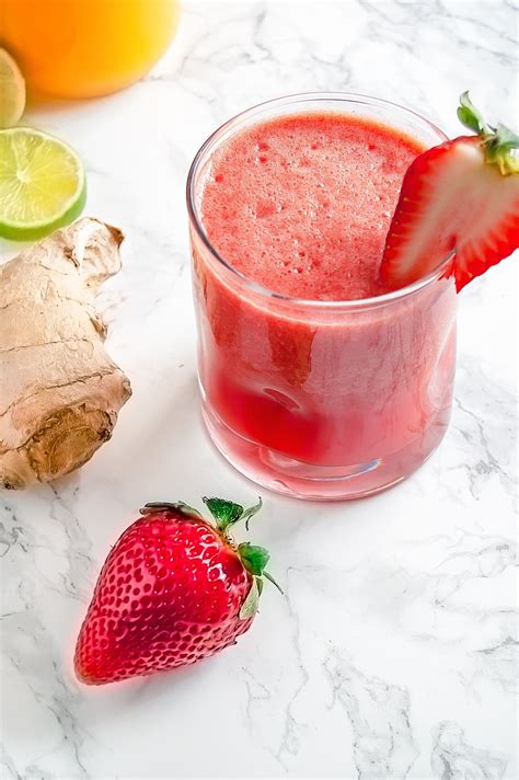 Strawberry Ginger Agua Fresca Nutrition To Fit In 2020 Agua Fresca