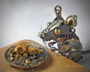 Artista cria mini esculturas incríveis com mecanismos de relógios velhos
