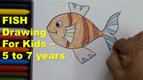 How To Draw A Fish For Kids How To Draw A Fish Drawing For Kids
