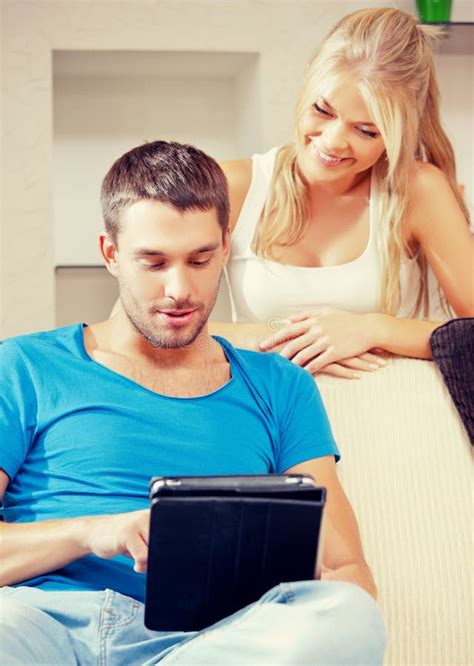 Happy Couple At Home Stock Image Image Of Chatting Couple 39785529