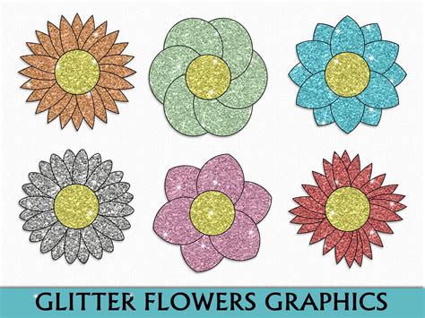Free Glitter Flowers Cliparts Download Free Glitter Flowers Cliparts