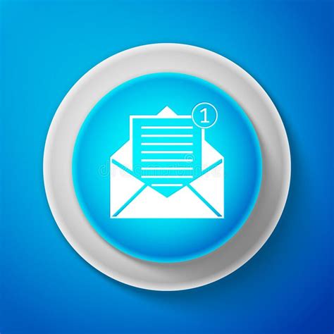 Received Message Concept White Envelope Icon Isolated On Blue