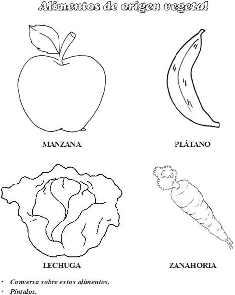 Dibujos Para Colorear De Alimentos De Origen Mineral