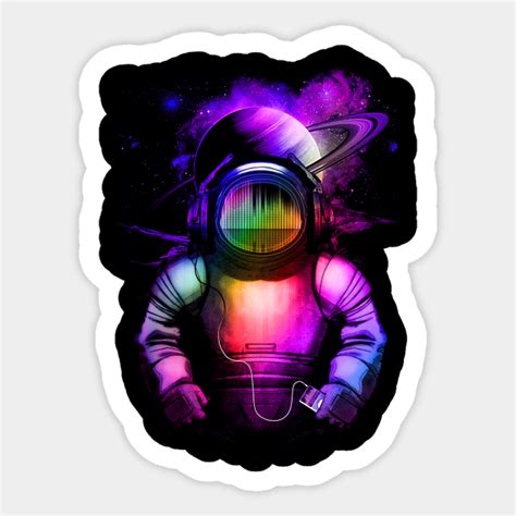 Music In Space Music Sticker Teepublic