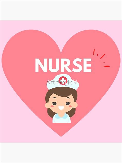 Nurse With Heart And Stethoscope Poster For Sale By Artistryrn
