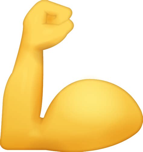 Download Flexed Biceps Iphone Emoji Icon In  And Ai Emoji Island