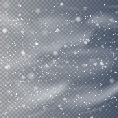 Falling Snow Overlay Background Premium Vector