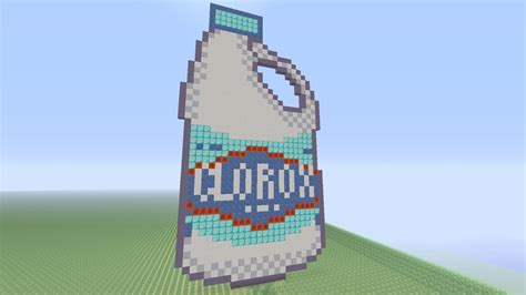 How To Make A Bleach Bottle Pixel Art In Minecraft Youtube