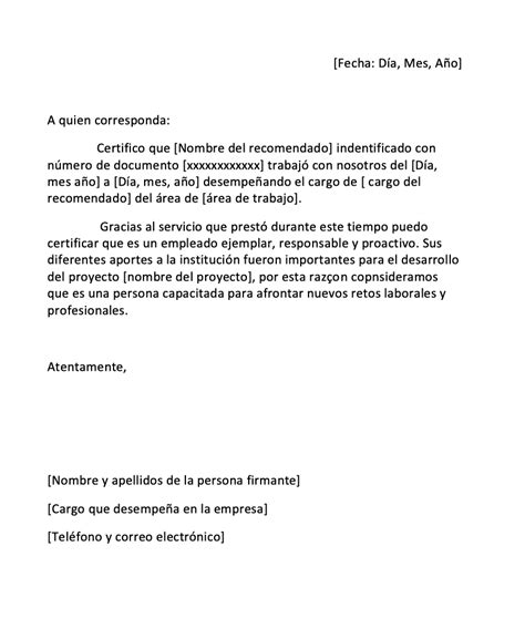Modelo De Carta De Recomendacion Laboral Cartas De Recomendacion Reverasite