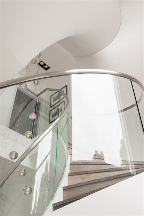 Double Flight Helical Staircase In A London Home Staircase Helical