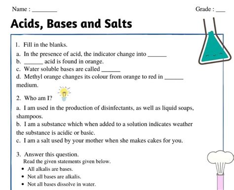 Mastering Acids Bases And Salts A Comprehensive Worksheet Guide For