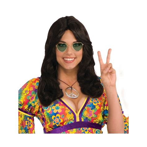 Unisex Hippie Brown Adult Halloween Costume Accessory Wig