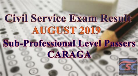 Civil Service Exam Result August Passers Sub Prof Caraga