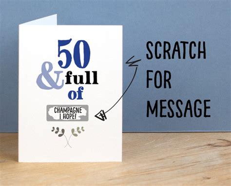 50th Birthday Card 50 and Full of Rude Sarcastic Humorous 50th | Etsy