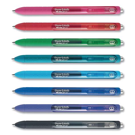 paper mate inkjoy gel pen retractable medium 0 7 mm assorted ink and barrel colors 8 pack