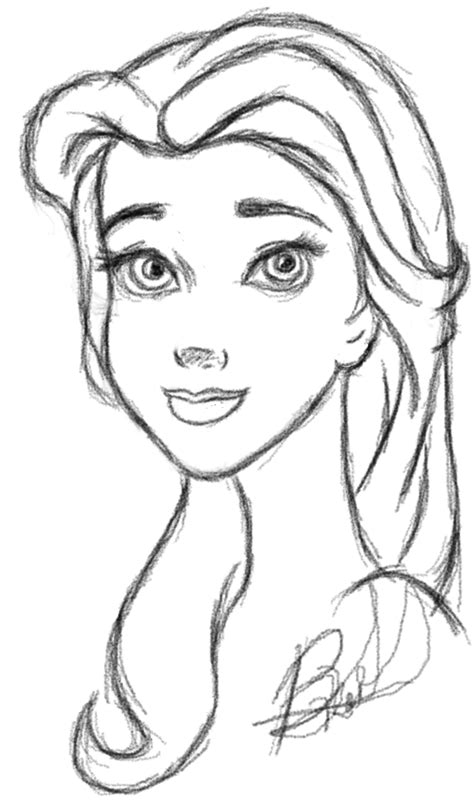 Belle Sketch Disney Princess Fan Art 36872225 Fanpop