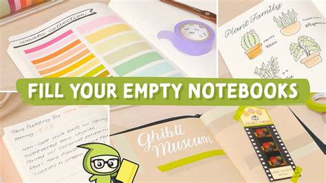 📚 10 Creative Ways To Fill Your Empty Notebooks Youtube