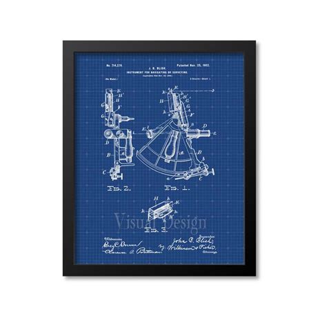 sailing sextant patent print from 1902 sailing t boating etsy