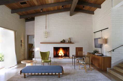 Mid Century Modern Renovation Fireplace Stephen Willrich Design