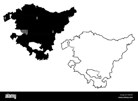 Basque Country Kingdom Of Spain Autonomous Community Map Vector