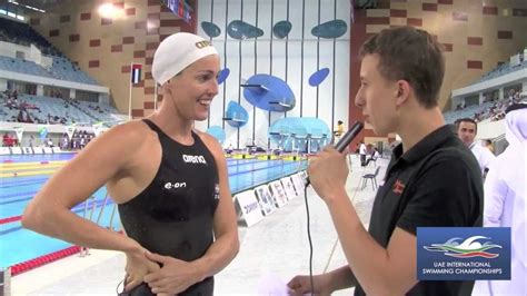 Therese alshammar is a swedish swimmer. Interview with Therese Alshammar at UAE International Swim ...
