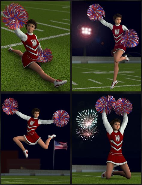 Cheerleader Pom Pom Poses Daz D