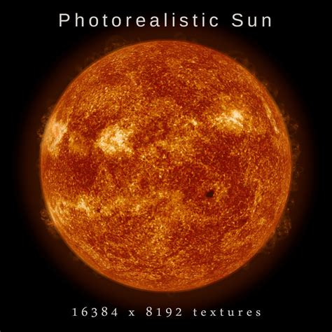 3d Model Photorealistic Sun 16k Textures Vr Ar Low Poly Cgtrader