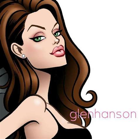 Angelina Jolie By Glen Hanson Celebrity Caricatures Pop Art Girl