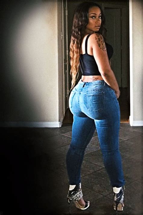 Ebony Booty In Jeans Cock Cum Tits
