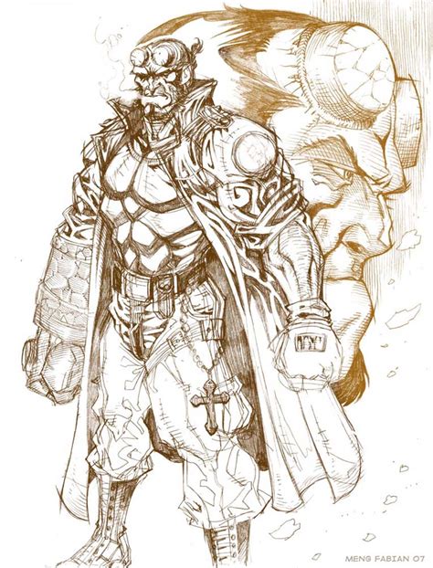 Hellboy Rough Sketch By Mengoloid On Deviantart
