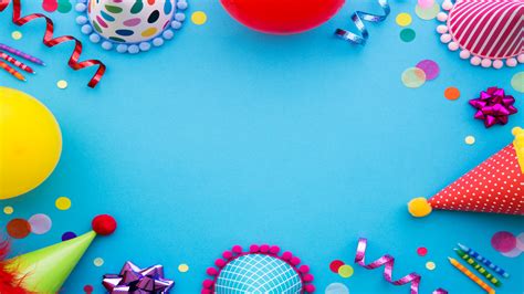 Colorful Zoom Birthday Party Backgrounds For Virtual Birthdays