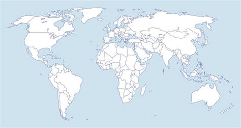 Mapa świata Z Granicami Mapa